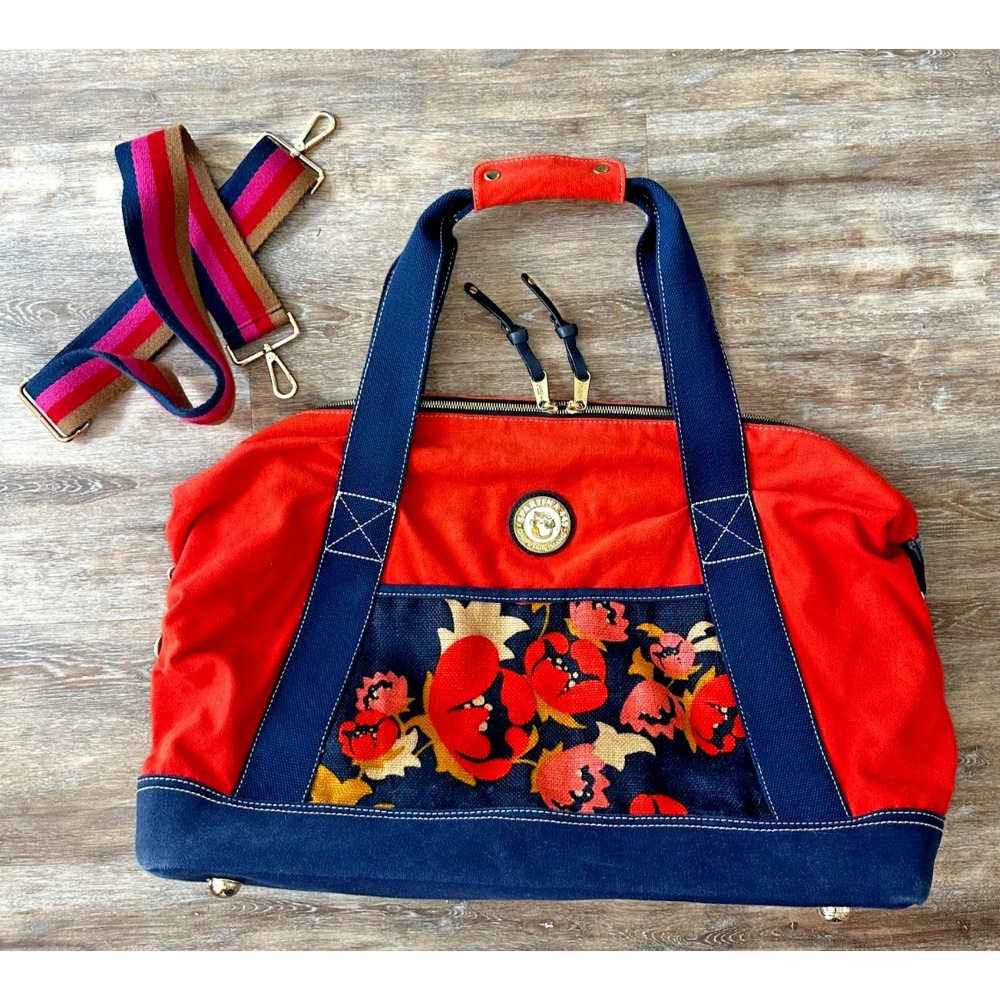 Spartina 449 Mary Lavinia Cargo Tote Duffel Travel Bag Weekender Floral